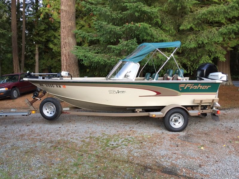 16ft 2000 Fisher Avenger pro aluminum boat