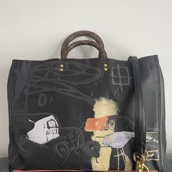 COACH 6884 Basquiat Rogue 39 3way Leather Shoulder Bag Handbag Black Raer