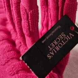 New The Victoria Secret bag is Fuchsia Pink flocked with Signaure Victoria Secret Emblem