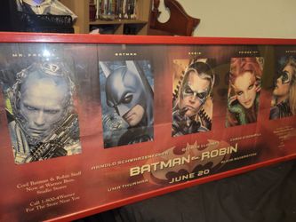 1997 Batman And Robin Promo Poster Framed 