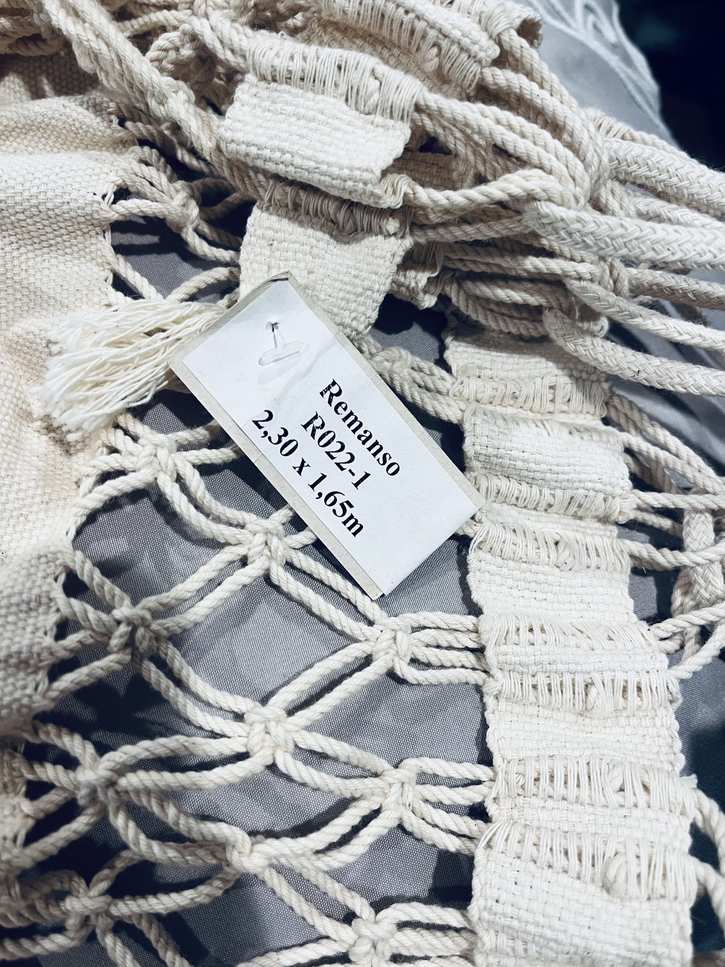 Remanso Hammock – Handcrafted Macramé, Pure Relaxation Rose White (beige)