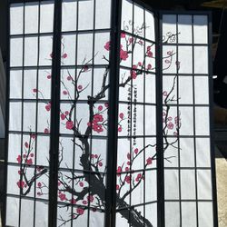 4 Panel Folding Screen Japanese Art Style 