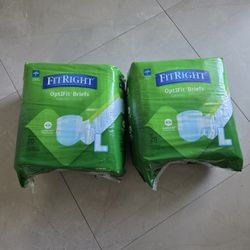 Two Big Packs FITRIGHT BRIEFS Size Large 