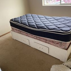 Twin  Bed With Drawers  Solid Build 