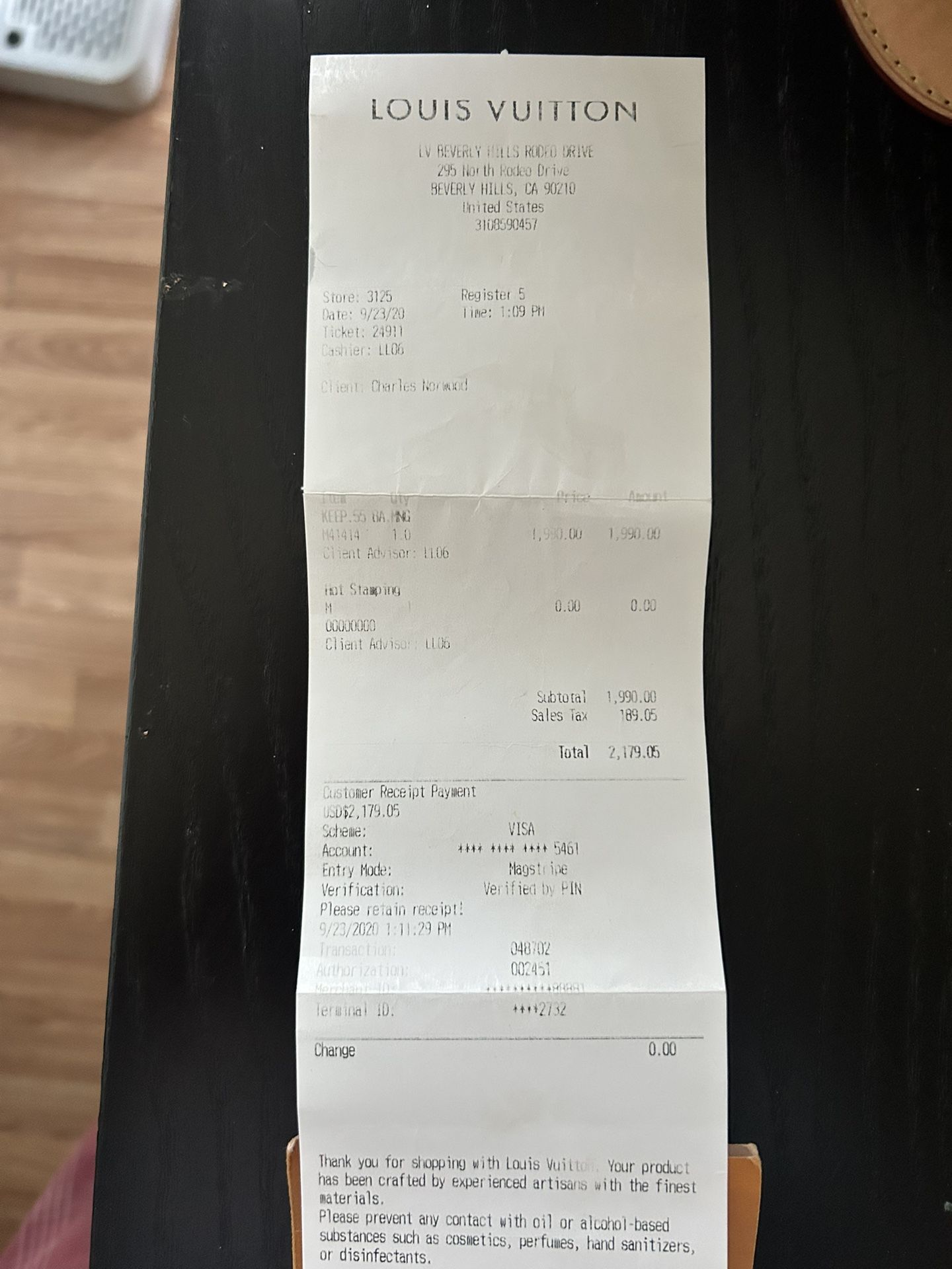 Authentic Louis Vuitton Duffle Bag