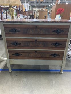 Antique Chest of Drawers with Marble Top