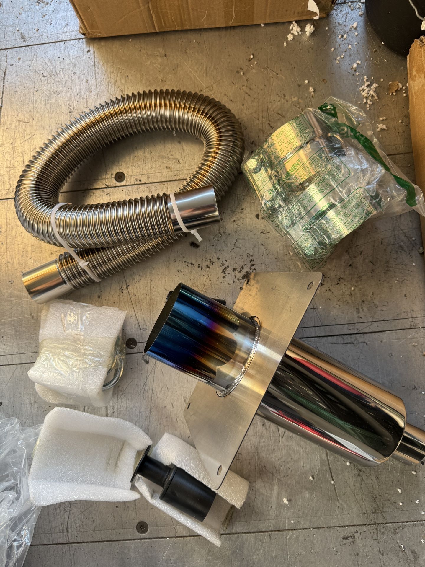 Upgraded Generator Exhaust Extension Silencer Kit With Insulated Through-Wall Mounting Plate, comparable with Firmen and Honda - Efficient Noise Redu