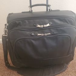 Canyon Outback Leather Rolling Laptop/Commuter/Overnight Bag