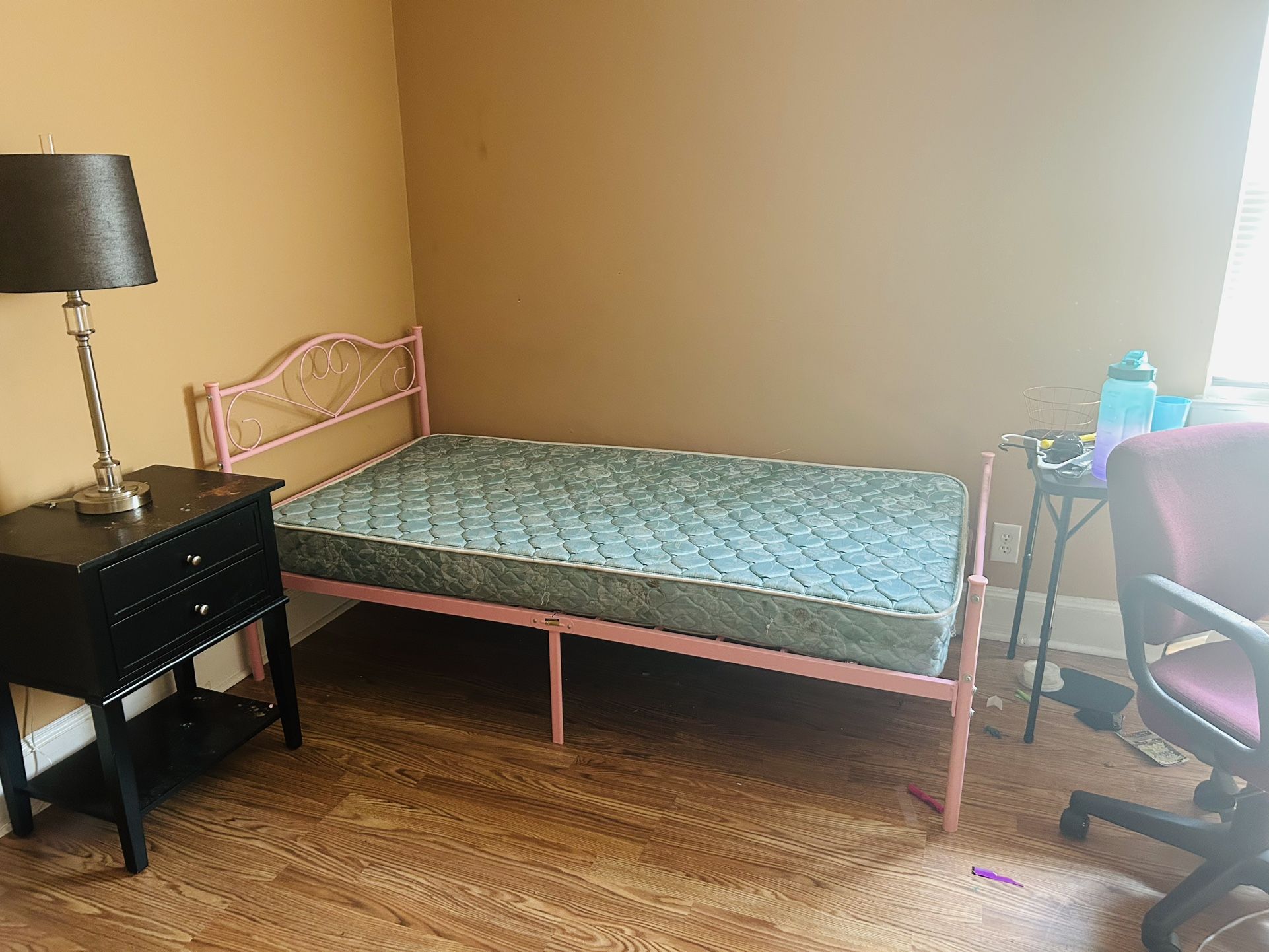 Bed frame and Mattress (twin)