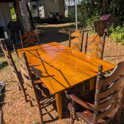 Solid Wood Table And Chairs 