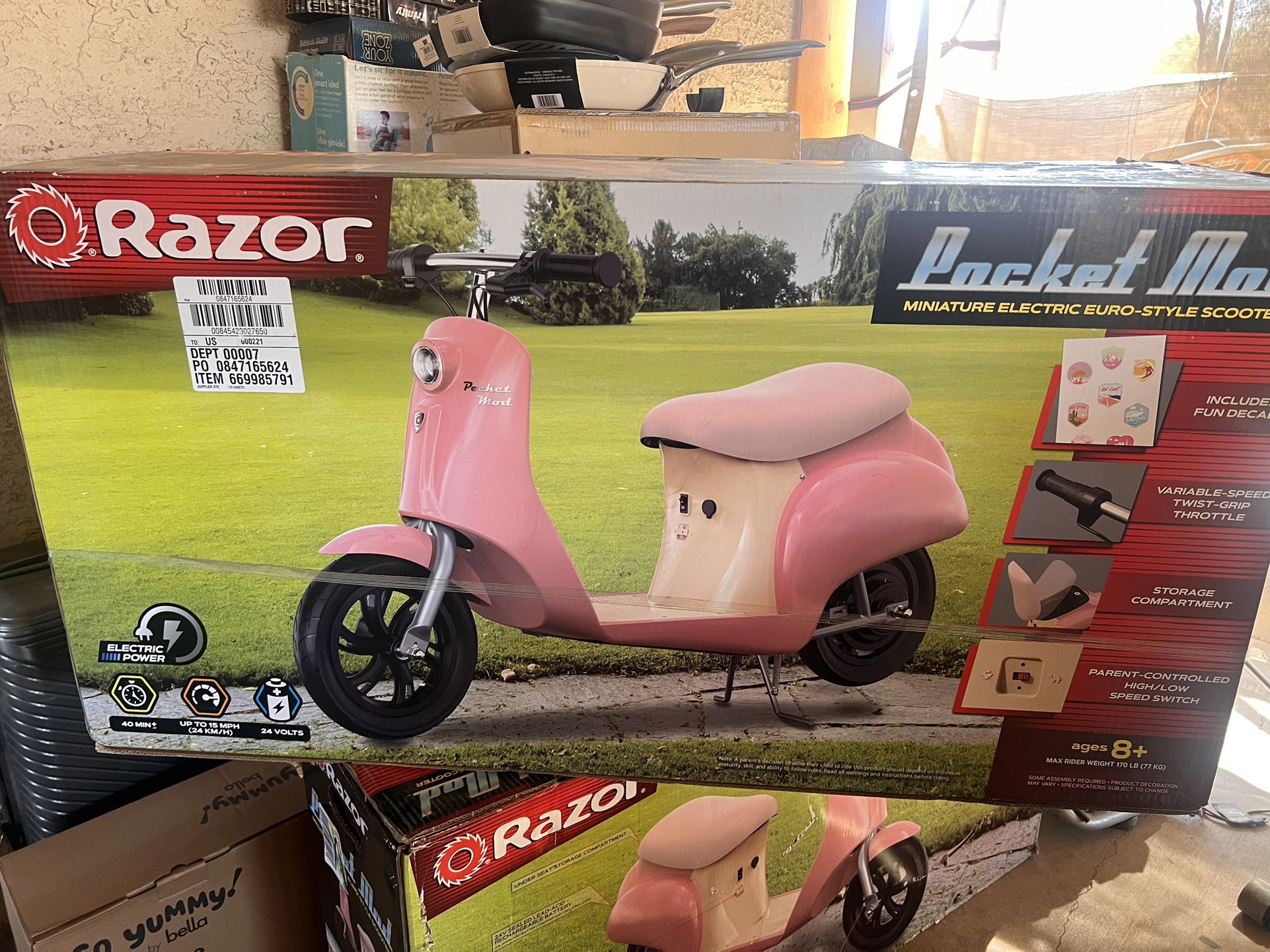 Razor Pocket Mod Euro Style Electric Scooter