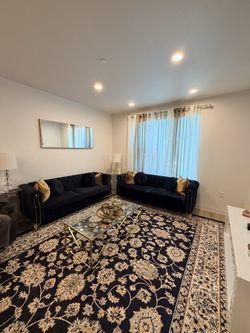 Gold and black luxury couch
