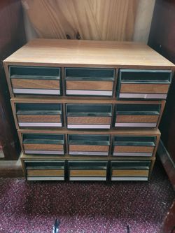 Vintage Audio Cassette Tape Storage Drawers