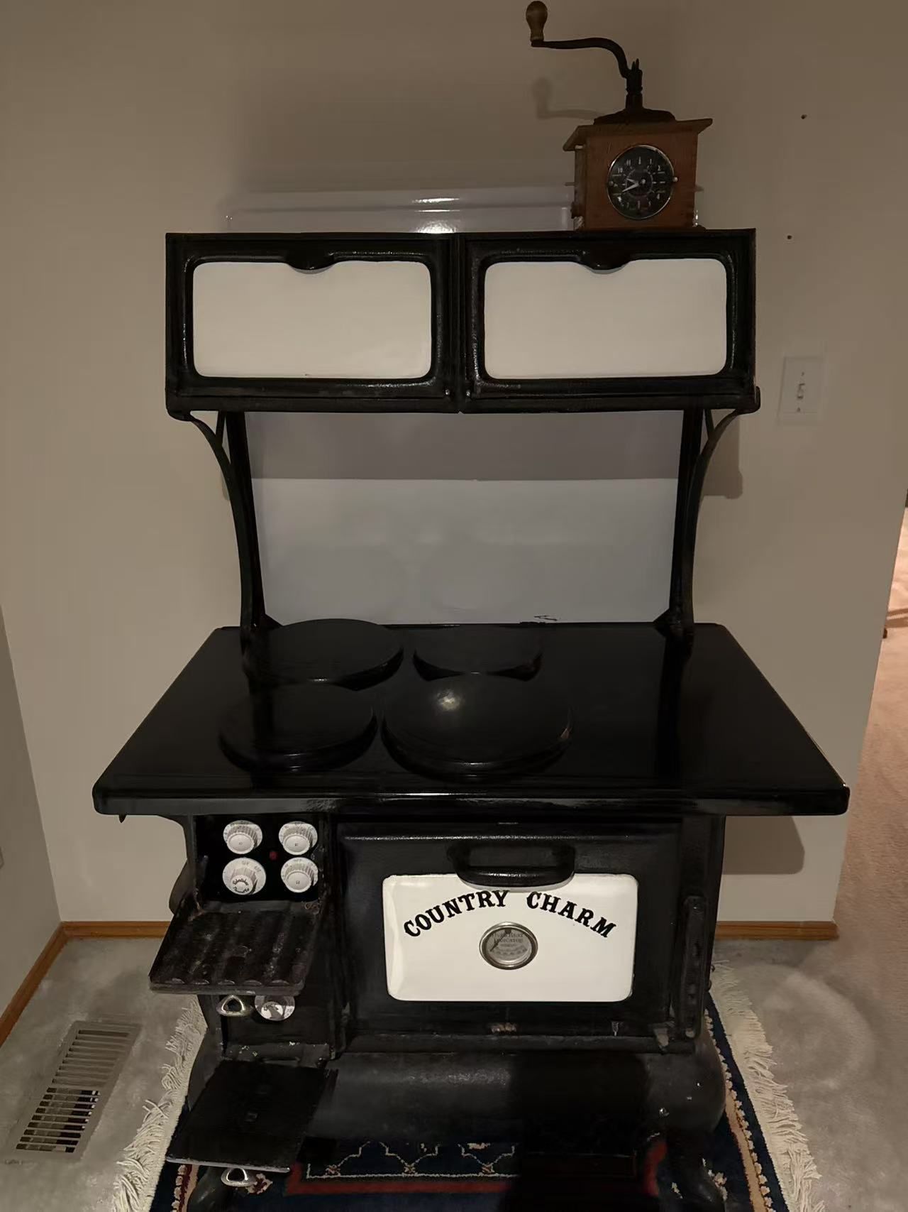 Vintage 1964 Cast Iron Country Charm Stove