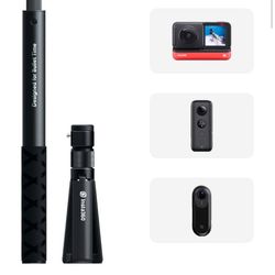 New Insta360 Bullet Time Bundle Invisible Selfie Stick Handle with Fold Tripod Stand for X3 ONE X2 ONE RS