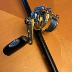 Fin-Nor Santiago 30 Big Game Fishing Reel PLUS Penn Squall Rod 80-100lb 6 ft. Excellent condition(selling the reel and rod together) Fin-Nor Santiago 