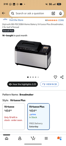 Zojirushi Bread Maker