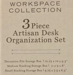 SAVE THE EARTH 🌍 Buy this 3-BOX SET 100% TREE-FREE Workspace Collection 3-Piece Desk Organization Set MSRP $29.99 BRAND NEW Thumbnail