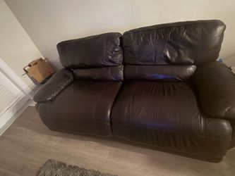 Black leather couch