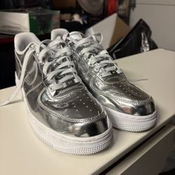 Nike Airforce 1 Sp Liquid Metal chrome (size 12)