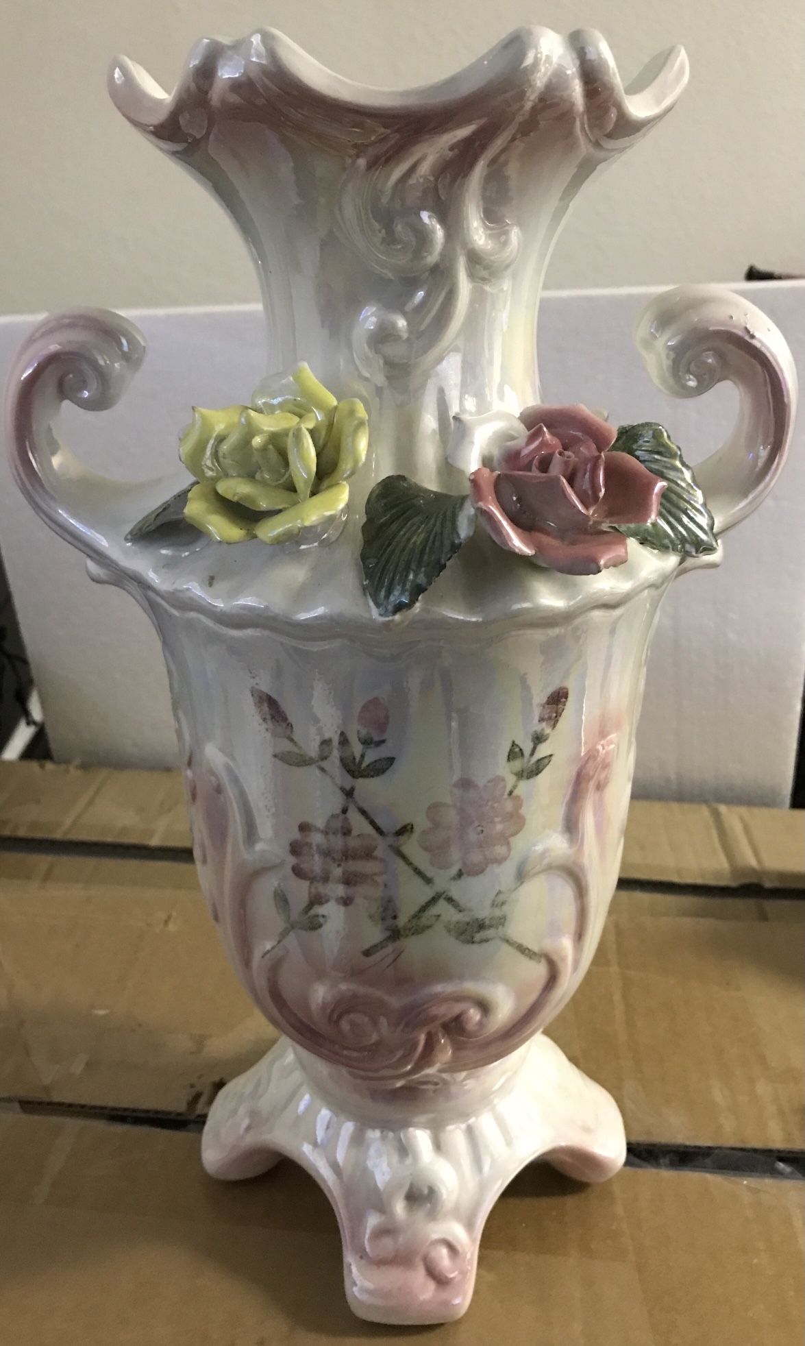 Vintage Floral Porcelain Flower Decoration Vase