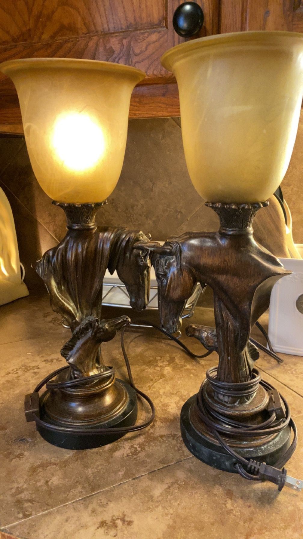 Beautiful Horse Lamps from Hobby Lobby