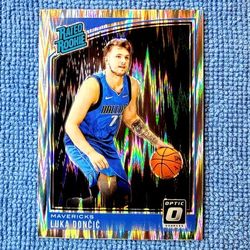 Luka Doncic 2018-19 Rated Rookie Shock Optic Donruss Panini No. 177 Dallas Mavericks 🔥