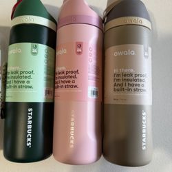 Starbucks Owala Limited Edition Stainless Steel 24oz Bottle Holiday 2025