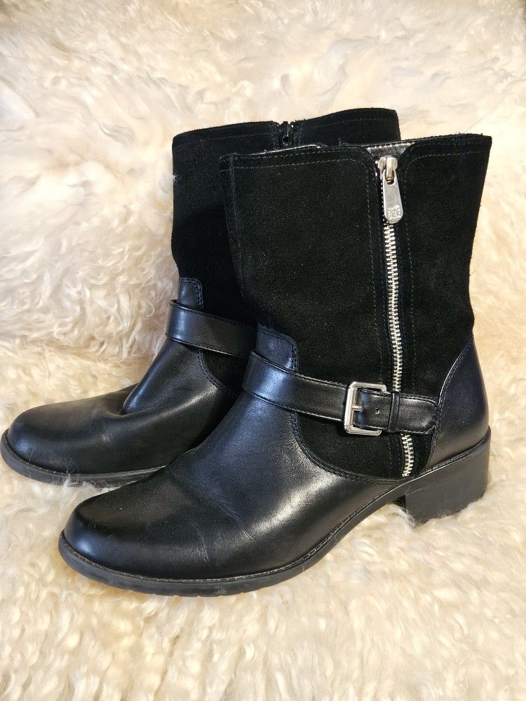 Women's Leather Boots Booties Designer Fashion By Anne Klein