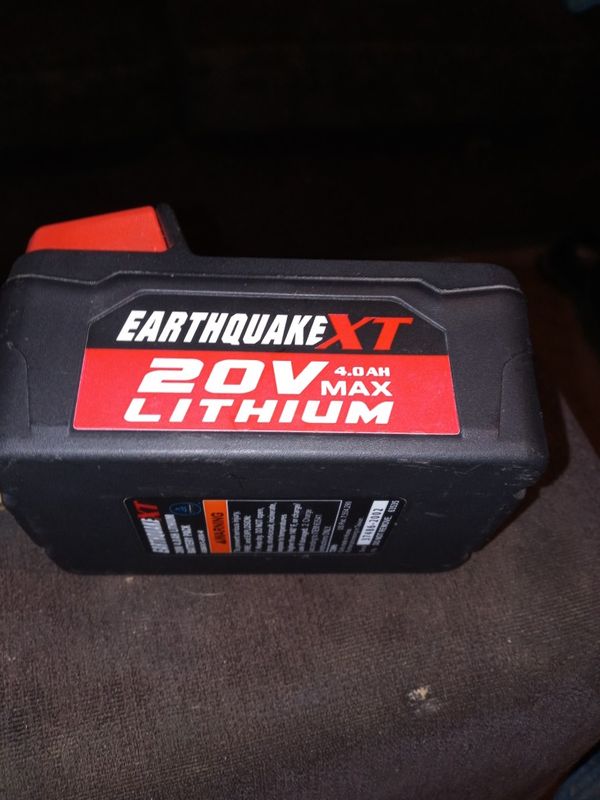 EARTHQUAKE XT 20v Max Lithium 4.0 Ah Battery for Sale in Syracuse, NY