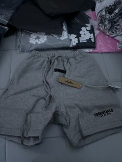 Grey essential fear of god shorts