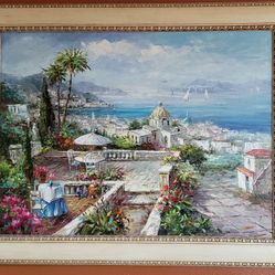 Huge Oil Painting 46x57. Beautiful Frame