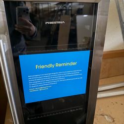 PHIESTINA Beverage Fridge / Mini Drink Cooler – Glass Door – Like New