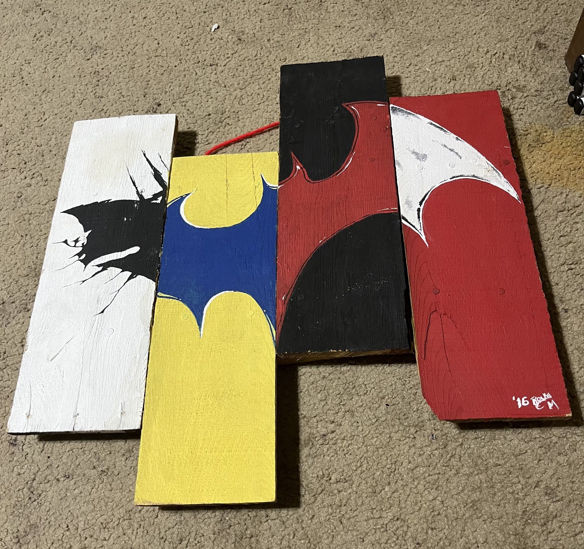 Wooden Batman Art
