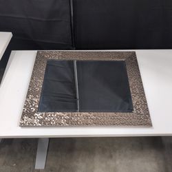 Brown Hammered Texture Rectangular Mirror