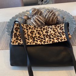 Leopard And Leather Bag