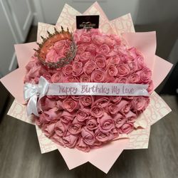 100 Roses Flower Arrangement 