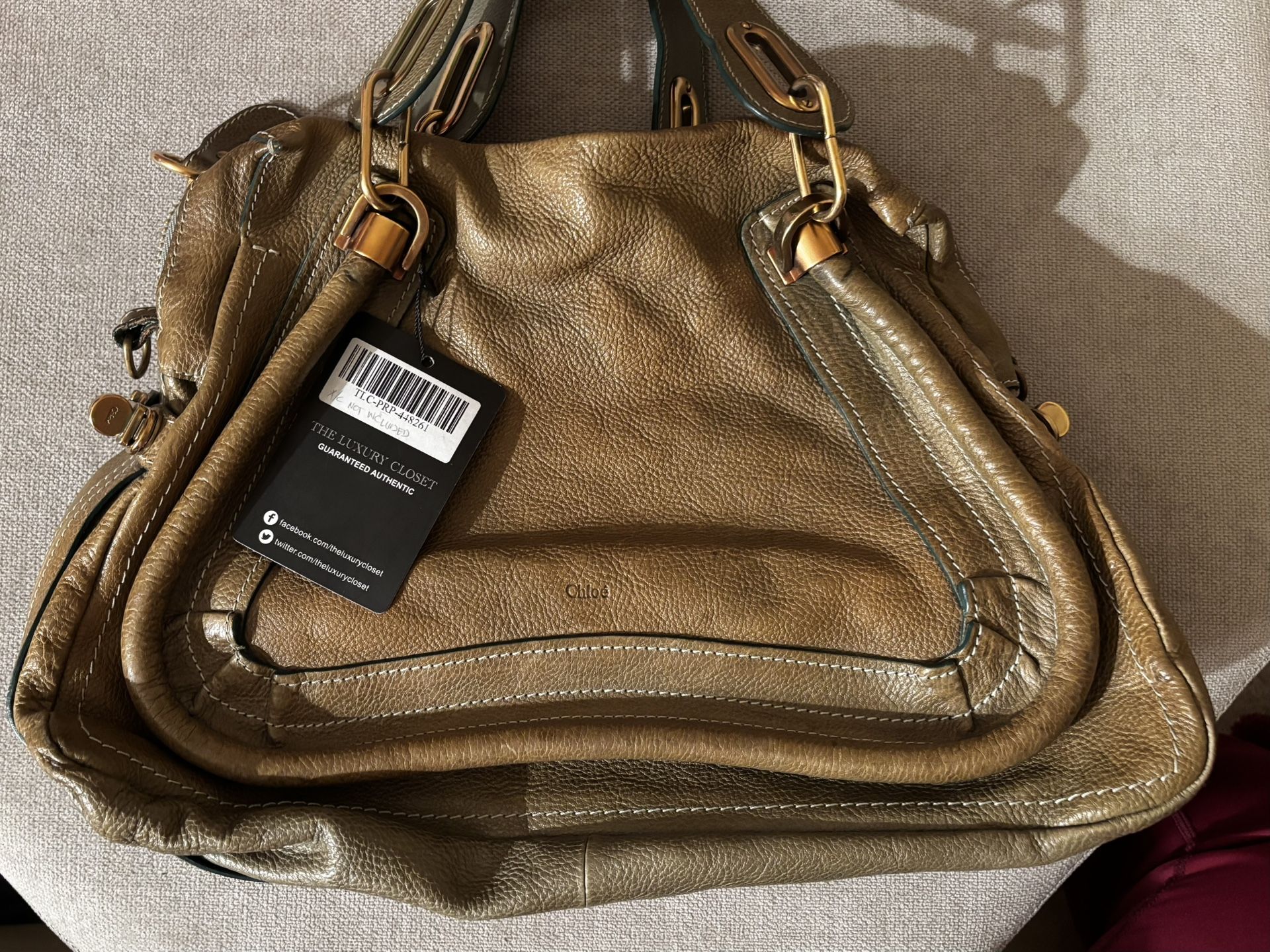Chloe Paraty purse bag green color block