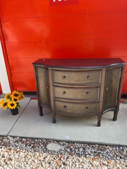Gorgerous, very solid marble top Dresser, chest three drawers