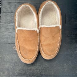 Faux Fur Lined Slipper Rubber Sole 