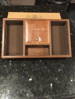 NEW cutter & Buck leather jewelry box
