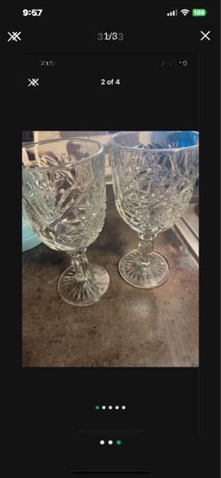 Hobstar, Libbey  Wine goblet glass  set