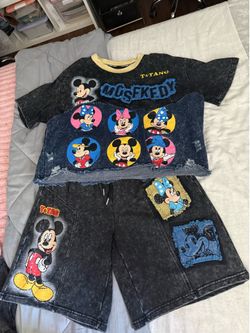 Mickey Adult Oversize set, Short, Shirt, Mickey, Disney