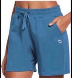 Brandnew(Large)Women's 5" Athletic Shorts Cotton Comfy Casual Summer Sweat Workout