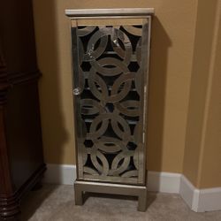 Beautifully Made Mirrored Mosaic Door Dresser Storage Cabinet With 5 Shelves