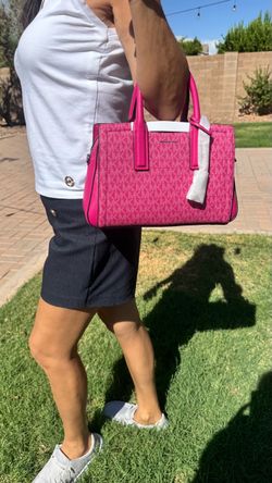 Michael Kors Pink Signature Satchel Handbag
