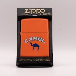 Vintage 1992 Zippo Camel Cigarette Outdoor Orange Matte lighter