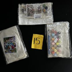 DIY Painting By Numbers Kit Paint on Canvas PARIS Or Bird House Scene