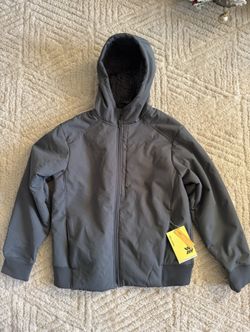 Men warmest jacket size M. Gray color. 