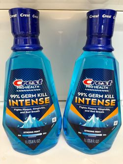 Crest Pro health Intense mouthwash 1L 2 x $6